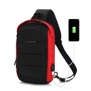 Мужская сумка через плечо OZUKO, многофункциональная сумка-мессенджер, повседневная сумка, мужская водонепроницаемая сумка через плечо с USB-зарядкой, Оксфорд Большой емкости