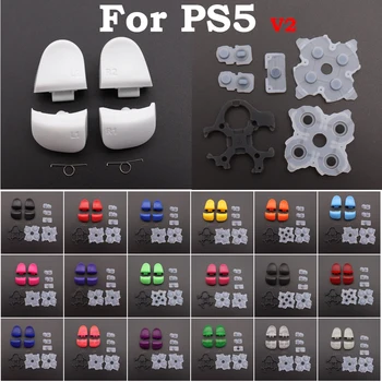 Для PS5 V2.0 BDM-020 Контроллер L1 R1 L2 R2 Комплект Кнопок С Резиновой Силиконовой Проводящей Кнопкой Dpad Key Замена Клавиатур