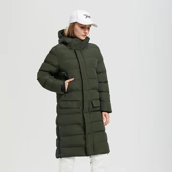 Походная куртка для кемпинга, женская зимняя непромокаемая одежда, длинное зимнее пальто с подкладкой, утепленная куртка, ветровка с капюшоном и длинными рукавами