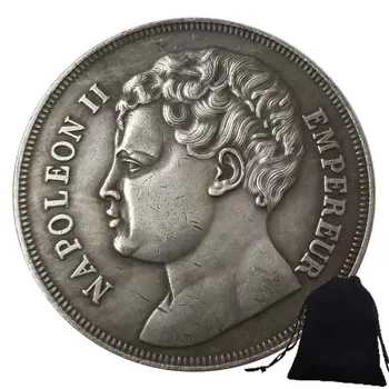 1816 Роскошная Монета Французского Искусства Наполеона номиналом 5 Франков /Европейские Памятные Монеты / Карманная Монета На Удачу, Пара Монет На Память + Подарочный Пакет
