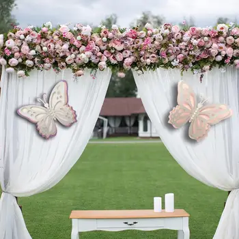 Наклейки с бабочками на стены, Отклеивающиеся съемные наклейки с бабочками и жемчугом для свадебного декора, обои с бабочками для ребенка