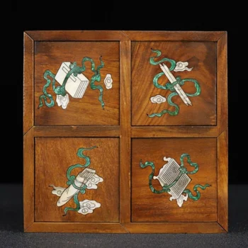 Китайская Изысканная коробка ручной работы с инкрустацией из натурального розового дерева 101991
