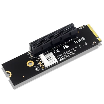 Преобразователь жесткого диска NGFF M.2 в PCI-E 4X, Считыватель адаптера PCI-E 4X В NGFF M.2, Совместимый с адаптерной картой PCI-e X1 X4 X8 X16