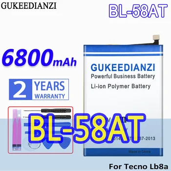 Аккумулятор GUKEEDIANZI большой емкости BL-58AT BL58AT 6800 мАч для аккумуляторов мобильных телефонов Tecno Lb8a