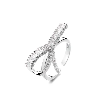 Индивидуальное кольцо с бантиком, простой и нежный дизайн, подходит для всех случаев, кольца на большой палец для женщин, упаковка колец