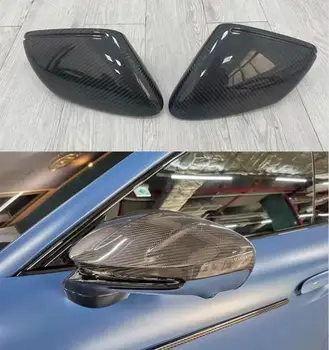 Замена крышки зеркала боковой двери из настоящего сухого углеродного волокна для Porsche 911 992 Taycan 2019 2020 2021 2022 2023