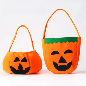 Сумка-тыква для детей и сладостей для малышей - Большие ведра для Хэллоуина - Тканевые корзины для Хэллоуина