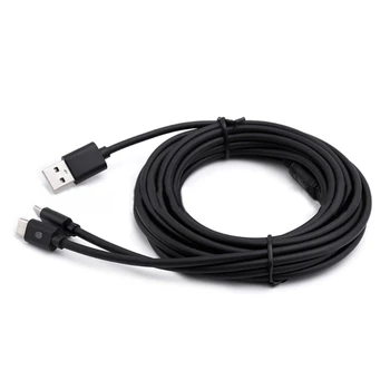 Прочный USB-кабель для зарядки, шнур питания, поддерживающий передачу данных, линия передачи данных со светодиодной подсветкой для игровой консоли P5