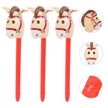 3 шт. Adukt Toys Animal Long Stick детские надувные лошадиные шары для тематических вечеринок из ПВХ для детей
