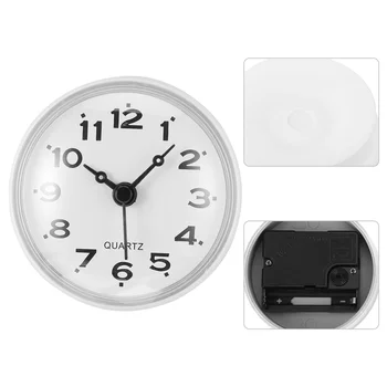 Часы-присоски Водонепроницаемые настенные Цифровые часы с наружным управлением Бесшумные Подвесные присоски для ванной комнаты