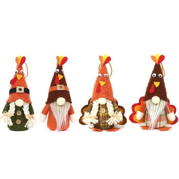 Сезонная шапка из индейки с подвеской-лампой, Приветственное праздничное украшение в виде безликой статуи 69HF