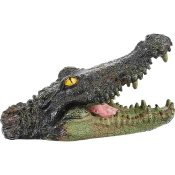 Голова Крокодила Садовый пруд Плавающий Орнамент животного Аксессуар для декора рабочего стола Яркий Аквариум Нежный Бегемот