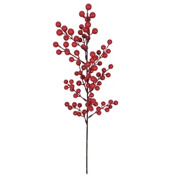 1шт искусственных красных ягодных стеблей, ягодных веток для поделок из рождественской елки, свадебных украшений для дома и праздника