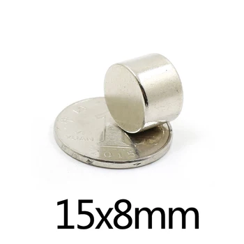 5/10/20шт 15x8 мм Маленькие Магниты 15 ммx8 мм N35 круглый Неодимовый Магнит Диаметром 15x8 мм Постоянный Неодимовый магнит 15*8 мм Дисковый магнит