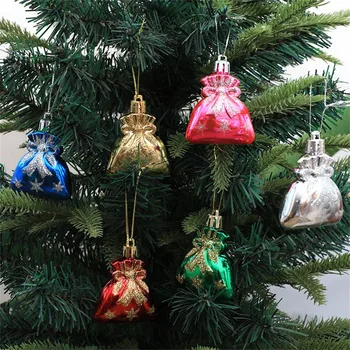 Украшения для Рождественской елки, подарочный пакет, Пластиковая подвеска для дома, подвесные украшения для Рождественской елки, подарок для детей на Новый 2023 год