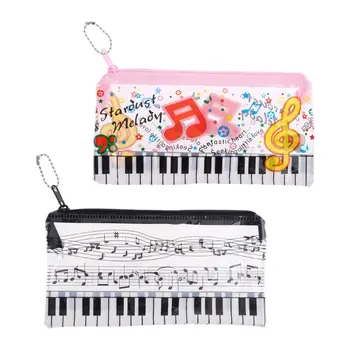 Музыкальная Нота, Клавиатура для фортепиано, Пенал, Пластиковая Прозрачная Сумка для ручек, Студенческий Подарок 24BB