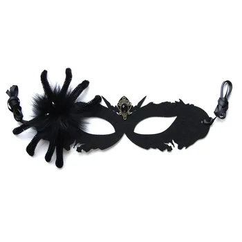 Маска смерти Черного паука на Хэллоуин, мяч, половина лица, маска для выступлений мужчин и женщин, головные уборы, Счастливая вечеринка на Хэллоуин