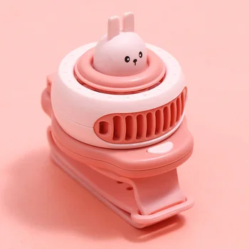 Часы Детские USB Перезаряжаемый Вентилятор Детский Мини Открытый Пластиковый Блок Питания Портативный Подарок На День Рождения