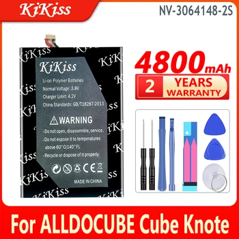 4800 мАч KiKiss Мощный Аккумулятор NV-3064148-2S Для ALLDOCUBE Cube Knote & 5 Knote5 Планшетный ПК Для Новых Li-Po Аккумуляторов Kubi