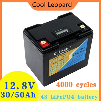 Новый Железистый Литий-Фосфатный Аккумулятор LiFePO4 12,8 V 50Ah/30Ah, Для Солнечной Ветровой Батареи Гольф-кара RV Camping Car