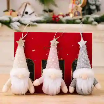 2023 Рождественская елка Подвесные Подвески Гном Безликие Куклы Санта Клаус Веселое Рождественское Украшение для дома Рождественский Подарок Навидад Ноэль