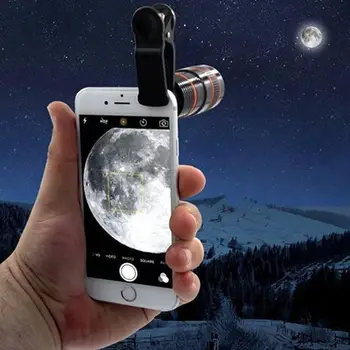 Мини-телеобъектив для телефона с оптическим зумом 8X12X20X Подходит для большинства типов мобильных телефонов для путешествий, просмотра игр, фотографии