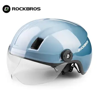 ROCKBROS официальный Шлем Для Электрического Скутера MTB Велосипедный Шлем С Защитными Очками E Bike Шлем Для Защиты Скутера