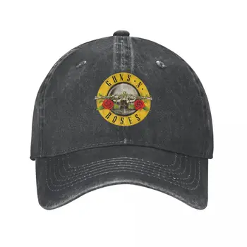 Мужская и женская бейсболка с логотипом Guns N Roses Bullet, кепки из хэви-метала, потертые кепки, шляпа, кепка для гольфа в стиле Ретро, Снэпбек для бега на открытом воздухе