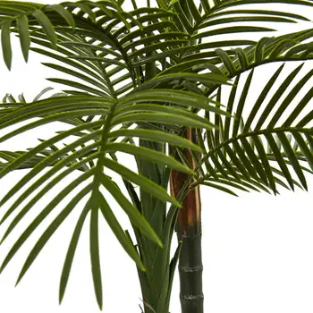 Двойная искусственная пальма Robellini, устойчивая к ультрафиолетовому излучению, для помещений/ улицы, зеленая