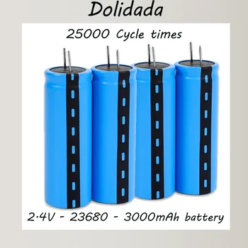 Экономичная литиевая батарея LTO 23680 емкостью 2,4 В 3000 мАч, батарея с титановой кислотой, аккумуляторная низкотемпературная батарея с питанием 15C
