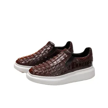 BATMO 2023 новое поступление, Модная повседневная обувь из крокодиловой кожи, мужские кроссовки из натуральной кожи PDD25