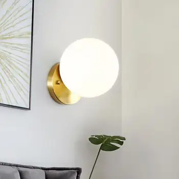 Светодиодный Стеклянный шар, Светодиодный Настенный светильник, Дизайнерская студия в Лофте, Зеркало для гостиной, светильник для коридора, Индивидуальный Прикроватный настенный светильник