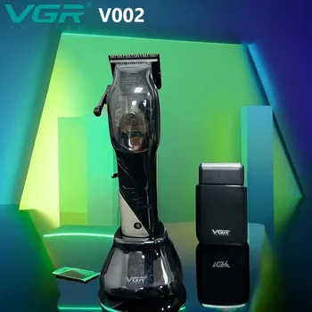 Магнитный двигатель VGR 9000 об/мин, DLC-лезвие, машинка для стрижки волос, профессиональная машинка для стрижки волос, электрический Триммер для мужчин V-002