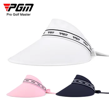 Женская Солнцезащитная шляпа для гольфа PGM Women Golf Без шапочек Солнцезащитный козырек с большими полями 15,8 см с защитой от ультрафиолета MZ047