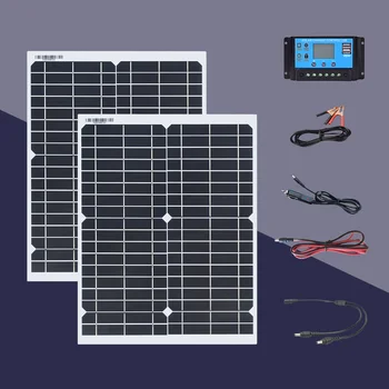 Boguang солнечная панель 20 Вт 18 В комплект 100 Вт/ч в первый день 40 Вт солнечная панель комплект с контроллером 200 Вт/ч для батареи 5 В 12 В 24 В