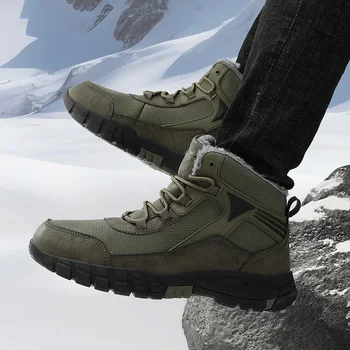 Новые мужские зимние походные ботинки для активного отдыха, большие размеры 47, зимние ботинки, мужские тренировочные рабочие ботинки, водонепроницаемые, устойчивые к скольжению, сохраняющие тепло, модные