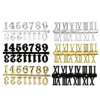 6 Шт Золотые Буквы Спортивные Наклейки Сменный Номер Цифровые Цифры Римский Пластик