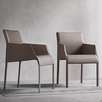 Обеденные стулья с металлическими подлокотниками, передвижные обеденные стулья для тщеславия в гостиной, современная мебель для гостиной от El Hogar