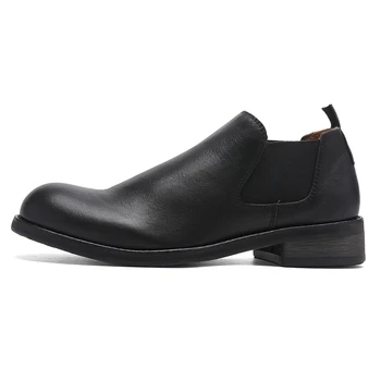 Повседневная обувь унисекс из классической черной кожи; мужские туфли-дерби Goodyear ручной работы; лоферы; женские ботинки 