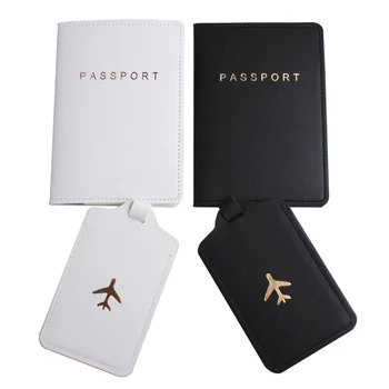 4 шт. Обложка для паспорта из искусственной кожи с багажными бирками, держатель для чехла, защита для путешествий