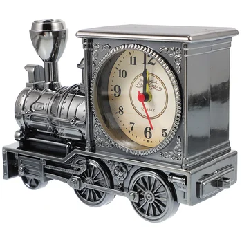 будильник-локомотив, будильник в форме локомотива, будильник, Бесшумный настольный будильник, часы для украшения дома, часы для поезда