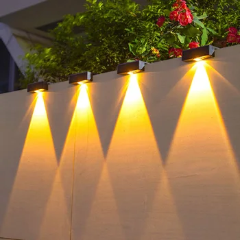 Светодиодные солнечные садовые фонари, супер яркие водонепроницаемые лампы на солнечных батареях, Балконные лестницы, Уличное освещение, солнечный свет на открытом воздухе, светодиодные фонари