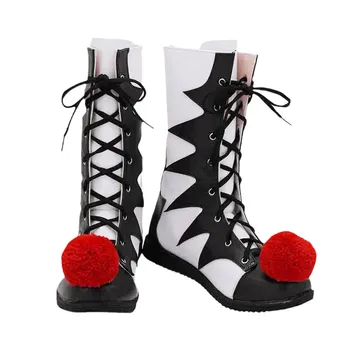 Черная обувь для косплея Версия ботинок Pennywise Ужасный клоун Стивен Кинг Индивидуальные аксессуары для Хэллоуина