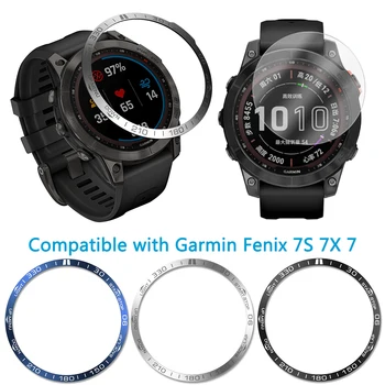 Безель из нержавеющей стали для смарт-часов Garmin Fenix 7/7 S/7X, Защитная металлическая крышка, кольцо в бампере, защитные аксессуары для спортивных часов