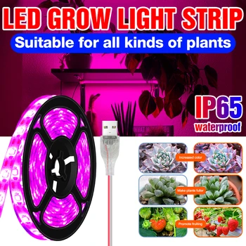 USB Фитолампа, светодиодная лампа для выращивания растений, лампа для выращивания растений полного спектра, Тепличная фитолампа для растений, система выращивания гидропоники