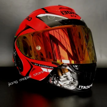 Полнолицевой мотоциклетный шлем Шлем X14 X-Четырнадцать Красный Спортивный гоночный шлем Мотоциклетный шлем X-14 X-Spirit III Запчасти