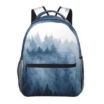 Женский Мужской рюкзак, Мимолетная атмосфера В лесу, окутанном туманом, Женская сумка для путешествий, Мужской рюкзак для ноутбука, Сумка для книг