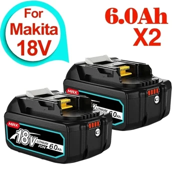 18V 6.0Ah BL1860b Литий-ионная Аккумуляторная Батарея Для Электроинструментов Makita 18 Вольт BL1860 BL1830b BL1850b BL1840 LXT-400 6A