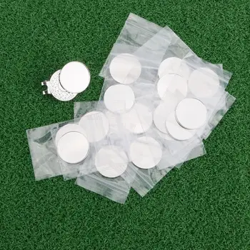 Вспомогательные Металлические 25 мм Серебряные Спортивные инструменты Маркеры положения мячей для гольфа Зажим для шляпы для гольфа Маркеры мячей для гольфа Зажимы для козырьков для гольфа