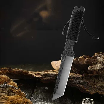 Походный нож ручной ковки, портативный нож для фруктов, нескользящая ручка, материал лезвия 4cr13Mov